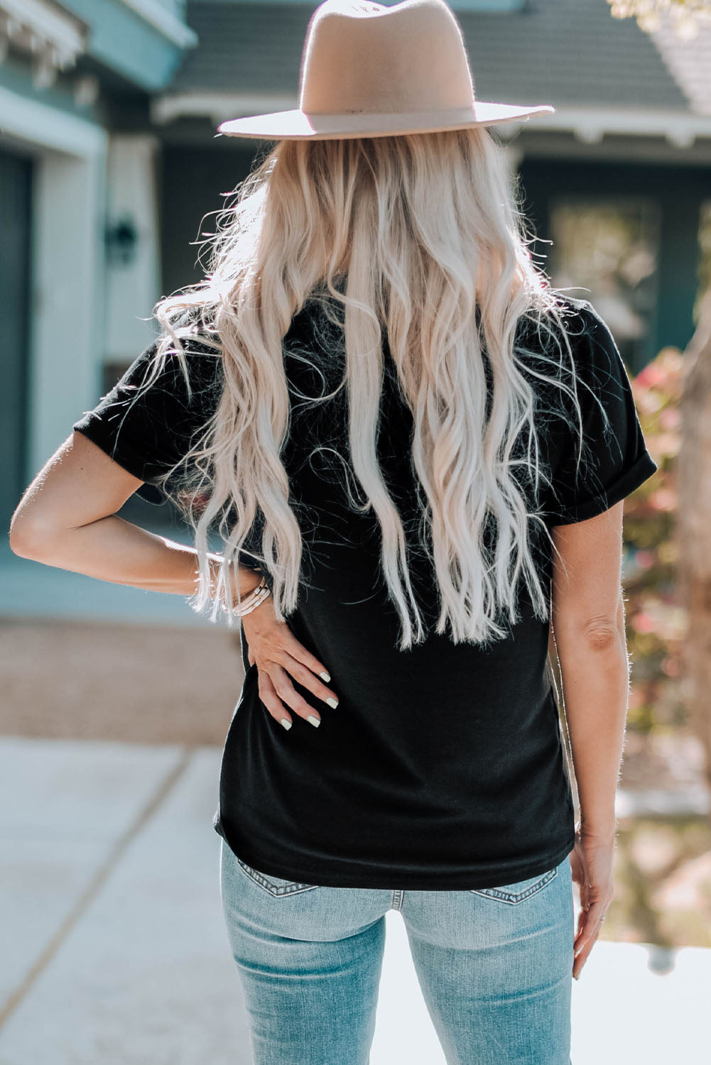 Black MAMA Chenille Graphic Tee