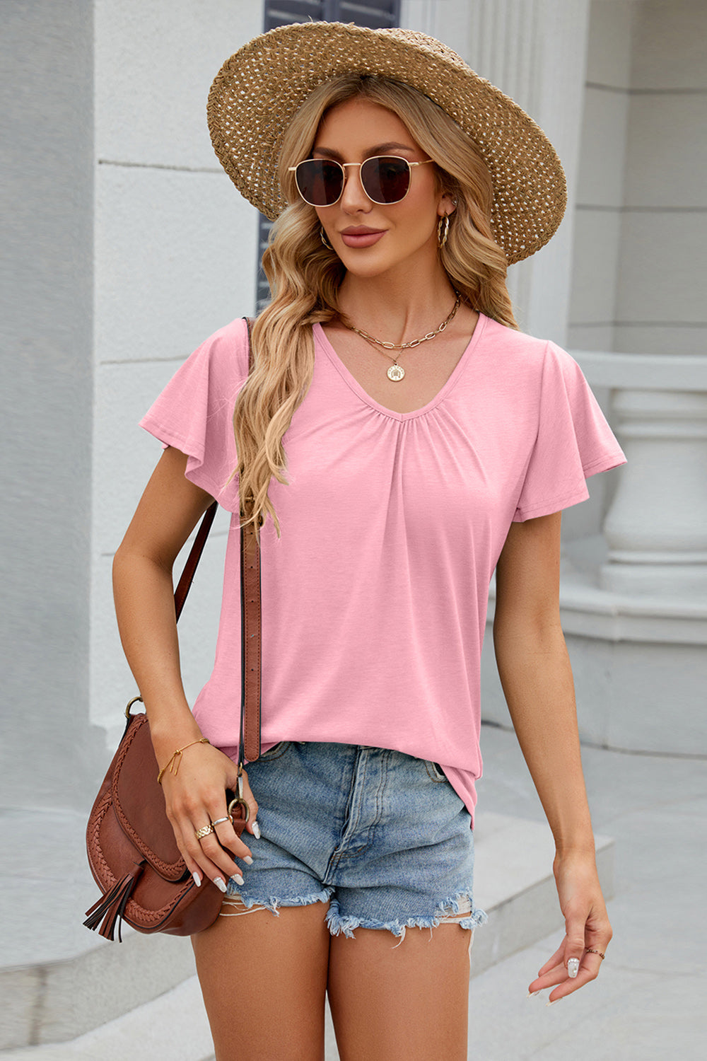 V-Neck Short Sleeve T-Shirt