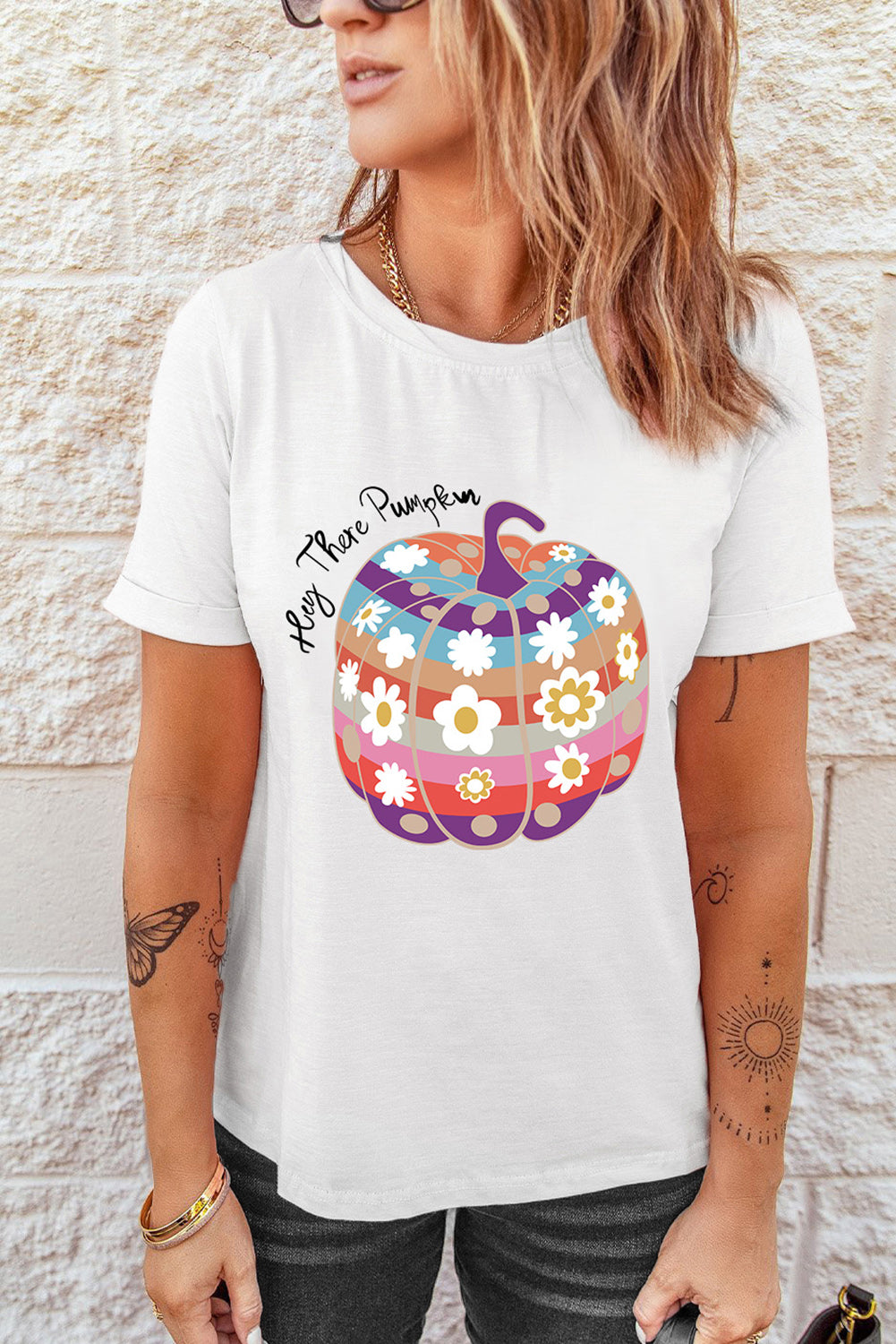 Pumpkin Graphic Short Sleeve T-Shirt