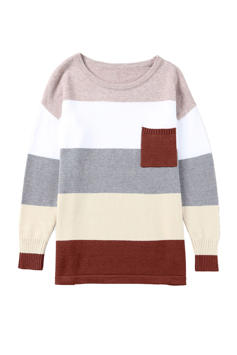 Colorblock Pocketed Sweater