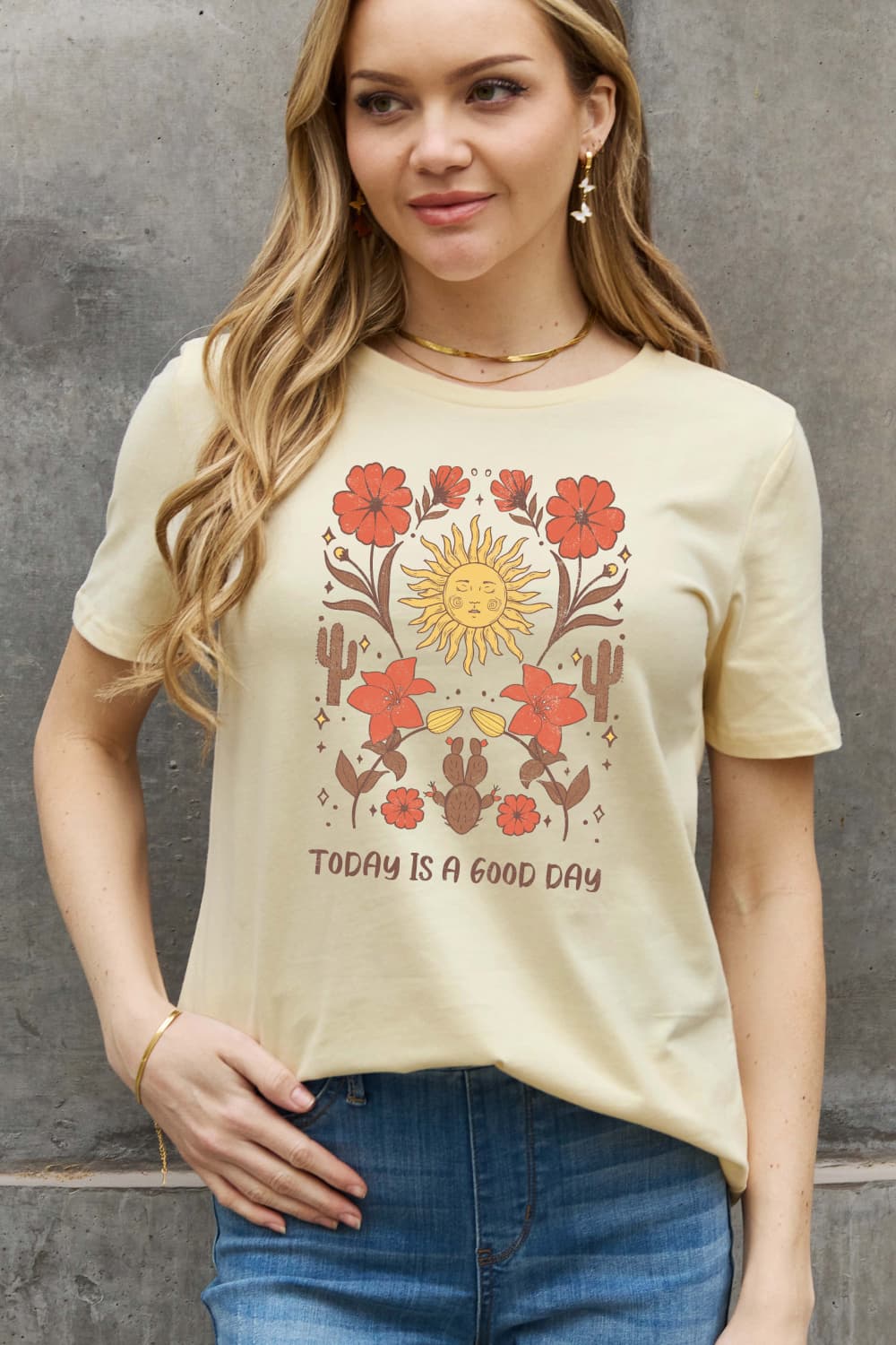 Simply Love Full Size TODAY IS A GOOD DAY Graphic Cotton Tee