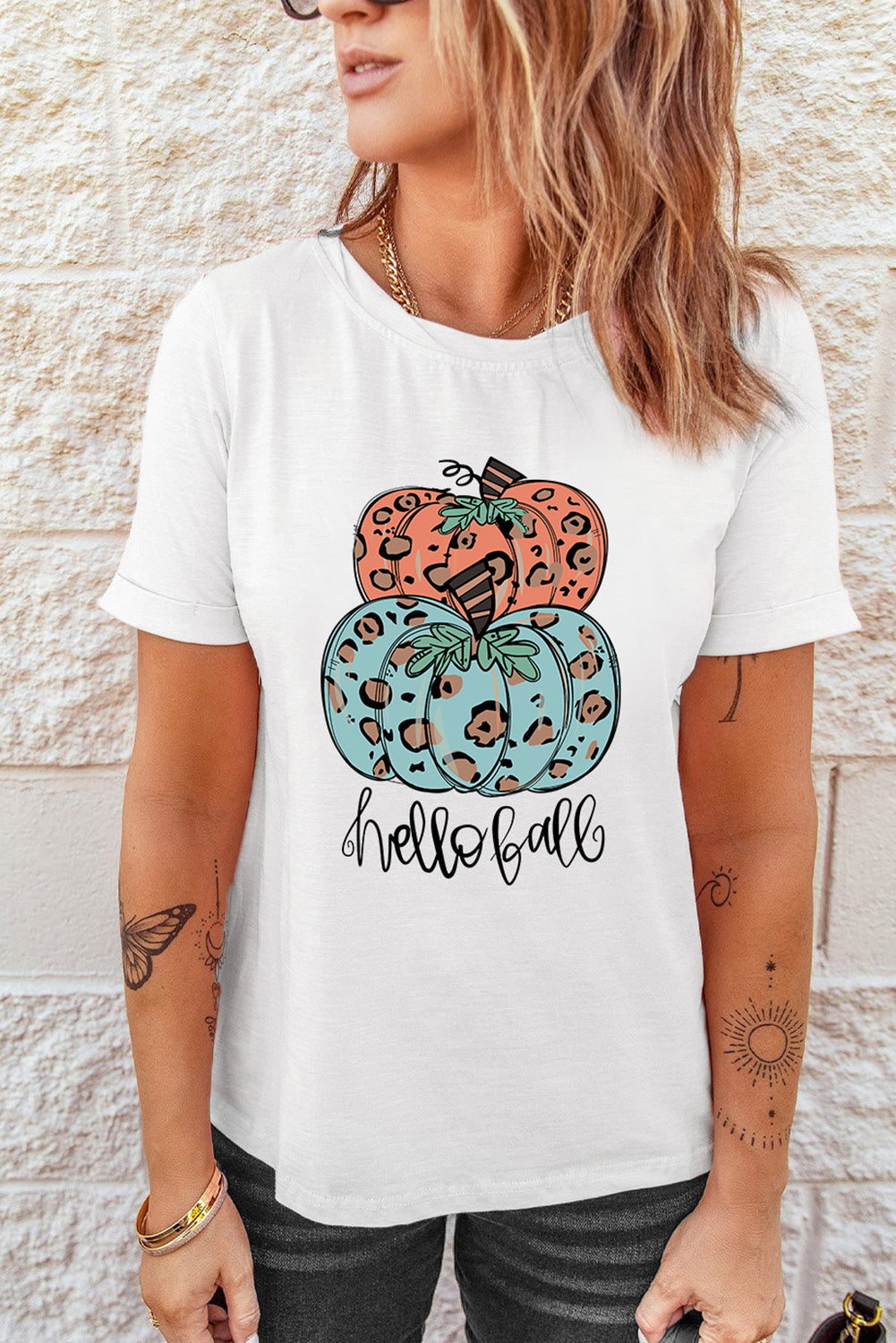 Pumpkin Graphic Short Sleeve T-Shirt