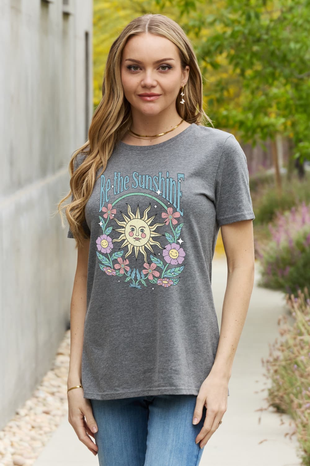 Simply Love Simply Love Full Size BE THE SUNSHINE Graphic Cotton Tee